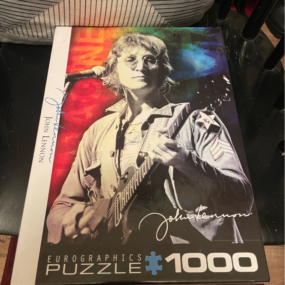 Eurographics 1000 Pc Jigsaw Puzzle John Lennon & Guitar 20X27 Complete